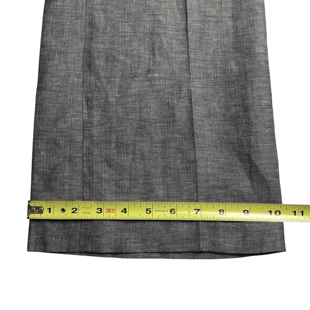 NWT Ann Taylor LOFT Marissa Fit Linen Blend Straight Pants 0 Heathered Gray - Picture 8 of 11